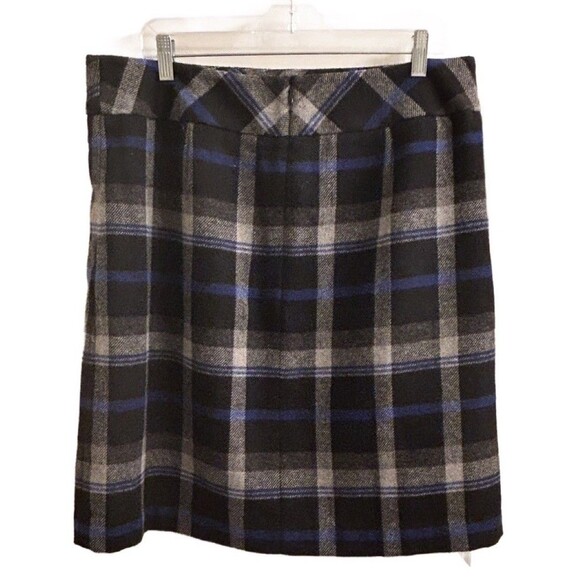 Talbots Women’s Classic Plaid Pencil Skirt Wool Blend Mini Size 16 Gilmore Girls - Picture 2 of 4